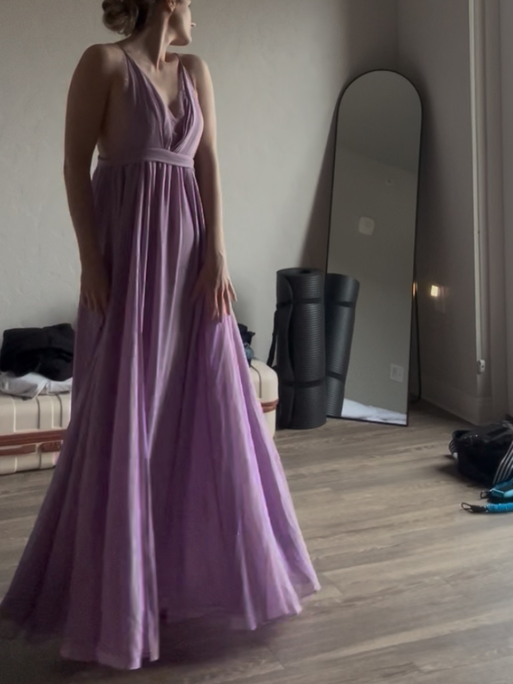 Michael Costello x Revolve Justin Gown in Lavender - S